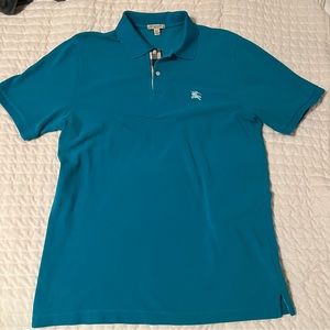 Turquoise Burberry Brit 2-button Polo shirt